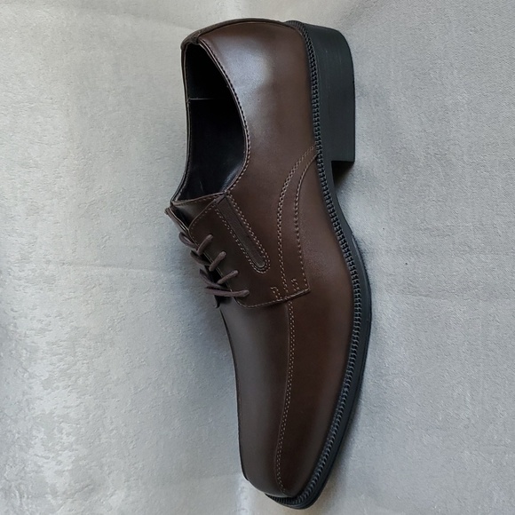 🆕️ ALFANI Brown Lace Up Square Toe Dress Shoes MEN'S SIZE: 12M - Picture 2 of 9